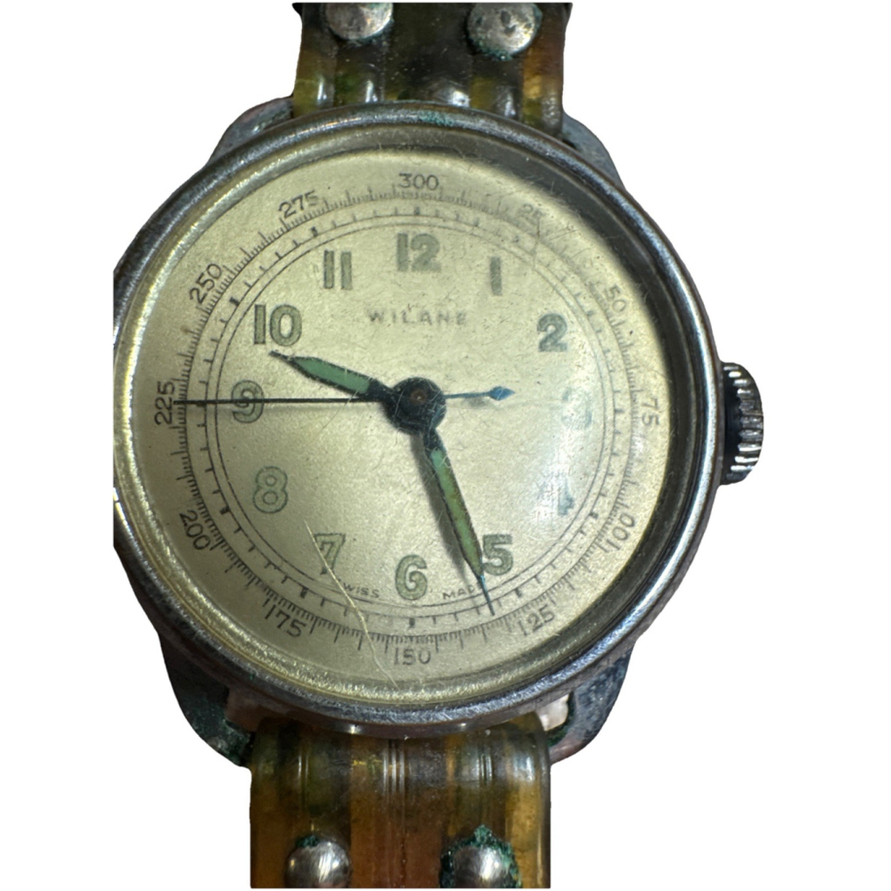 Vintage Wilane WW2 Military Watch swiss made. As Is